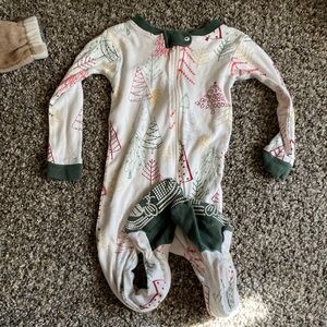 Burts Bees Christmas Festive Tree Print Kids One Piece